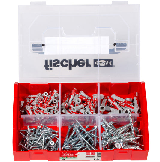 fischer L-Boxx mini DuoPower + S 210-tlg.