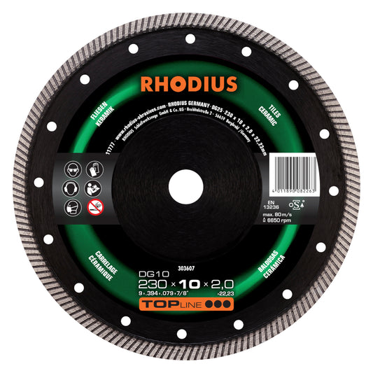 Rhodius Diamanttrennscheibe Ø230 x 10 x 2,0 x 22,23 mm