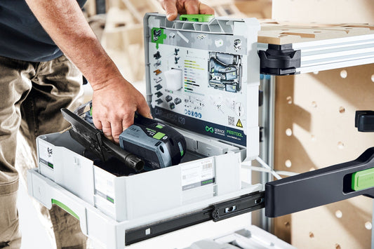 Festool Auszug SYS-AZ-MW 1000 mit Systainer in Mobile Werkstatt, Vollauszug mit Werkzeug