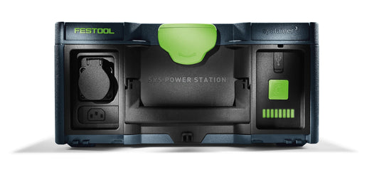 Festool SYS-PowerStation SYS-PST 1500 Li HP Stromversorgung mit Systainer-Format, Bedienelemente und Ladestation