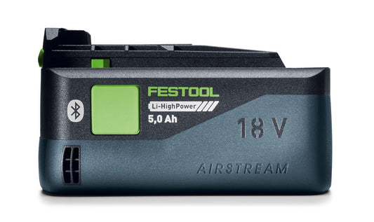 Festool HighPower Akkupack BP 18 Li 5,0 Ah mit Bluetooth, 18V Li-HighPower Technologie, Seitenansicht