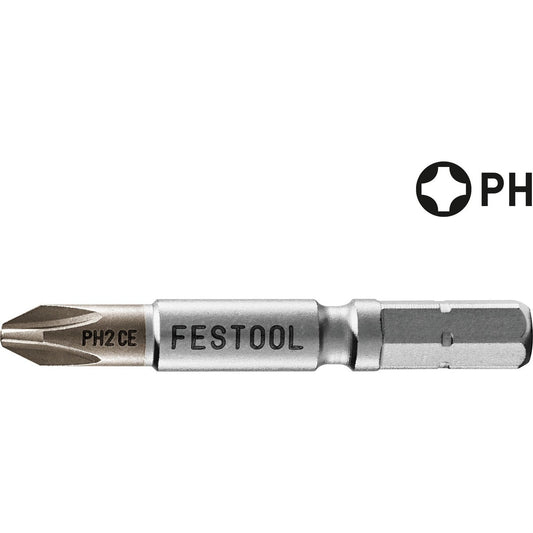 Festool Bit PH2 CE mit CENTROTEC-Antrieb, chemisch vernickelt, 50 mm Länge