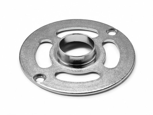 Festool Kopierring für Oberfräsen, Draufsicht, metallischer Kopiering mit Befestigungslöchern