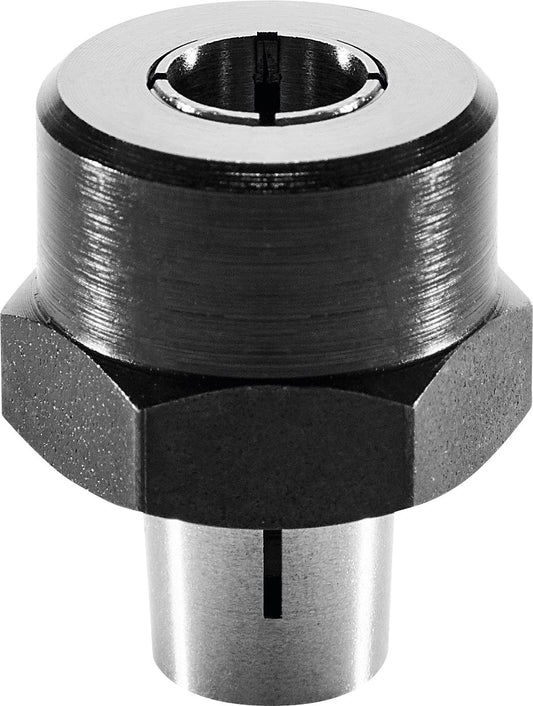 Festool Spannzange SZ-D mit Überwurfmutter, Frontansicht, für Oberfräsen OF 1400, OF 2000, OF 2200