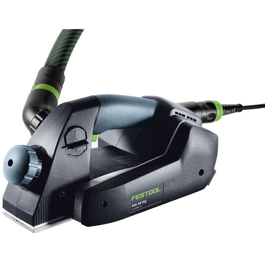 Festool EHL 65 EQ-Plus Einhandhobel mit grünem Netzkabel und Spantiefenrad
