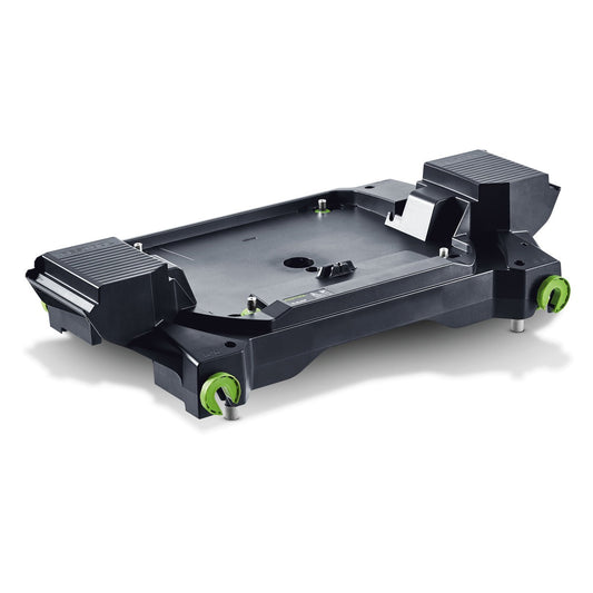 Festool Adapterplatte UG-AD-KS 60 mit grünen Rädern und Fußpedale für Untergestell KS 60