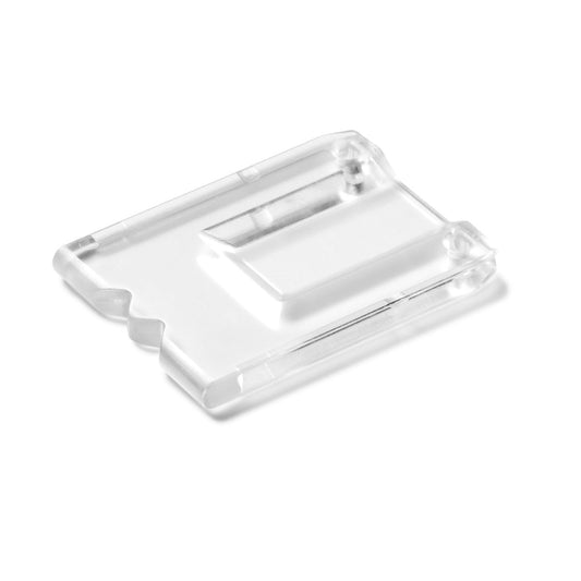 Festool Splitterschutz SP-PSC 500/20 Verpackung mit 20 Stück Splitterschutzen in transparenter Kunststoffbox, Einzelansicht.