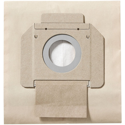 Festool Filtersack für CT Absaugmobile, beige, mit grauem Kunststoffverschluss, Einzelansicht.