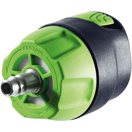 Festool IAS 3-SD Druckluft-Anschluss mit grünem Kunststoffgehäuse und Schnittstelle für Druckluftschleifer
