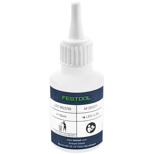 Festool Reinigungs- und Schmieröl LFC 9022/50, 50 ml Dosierflasche mit weißem Verschluss