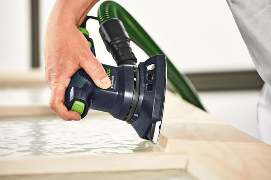 Festool Protector beim Schleifen an Werkstückkante, Schutz vor Beschädigungen