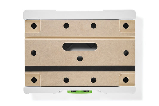 Festool Systainer³ SYS3-MFT M 112 Werkbank mit MDF-Lochplatte und Spannelementen, Draufsicht