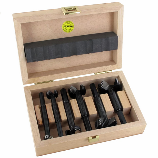 FAMAG Forstnerbohrersatz Bormax WS im Holzkasten mit Bohrern Ø15, 20, 25, 30, 35 , 40 mm