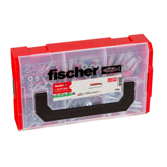 fischer DuoPower Dübelset in L-BOXX mini – Komplettansicht
