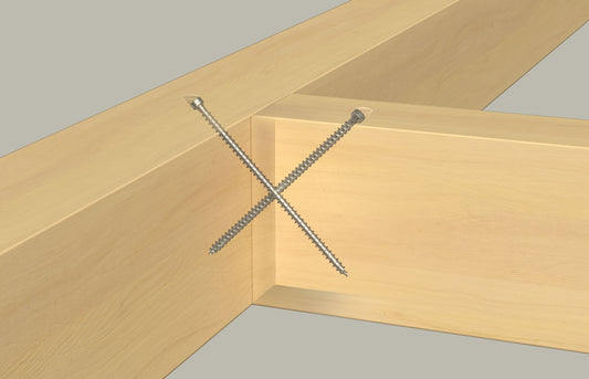 fischer PowerFull II CHTF 10 Holzbauschraube bei schräger Befestigung in Holz, Anwendungsbeispiel