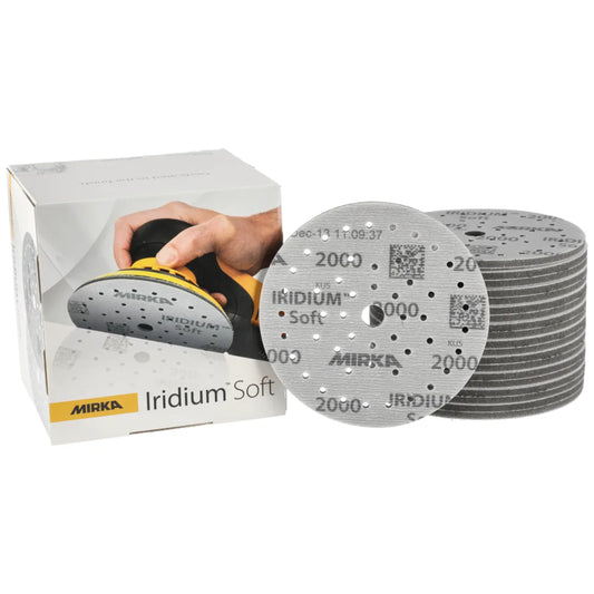 Mirka Iridium Soft 150mm Schleifscheiben Grip - gelocht Multifit Pack