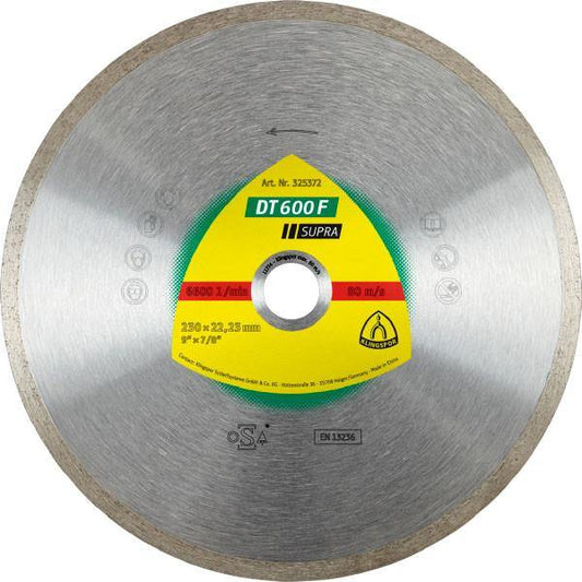 Klingspor Diamanttrennscheibe DT 600 F SUPRA - Schleiftitan.de