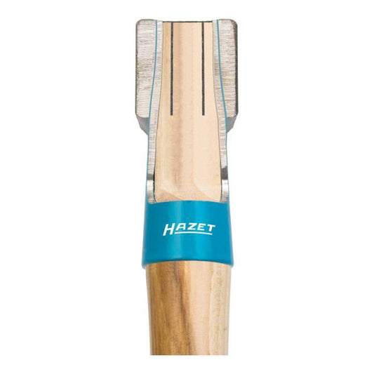 HAZET Schlosserhammer BluGuard 2140 mit Hickorystiel und blauer Stahl-Stielschutzhülse, Frontansicht
